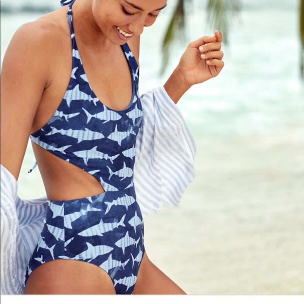 Aerie shark one piece swimsuit